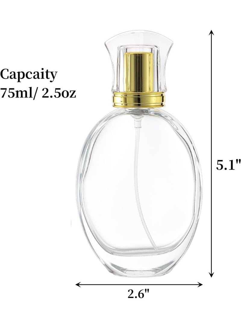 CLENEA 6 Pack Refillable Spray Perfume Bottle,  Empty Glass Clear Atomizer Bottles, Travel Size Perfume Refill Bottle, Refreshing, Breathing Spray - Image 2